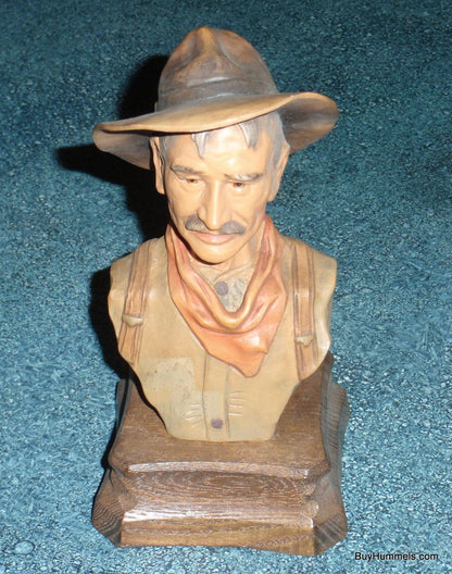 "Pioneer Farmer" ANRI Italy Cowboy Wood Carving Figure RARE Limited Edition Gift