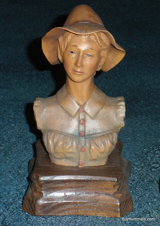 "Pioneer Woman" ANRI Italy Wood Carving Figure - RARE Limited Edition Gift!