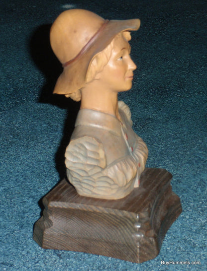 "Pioneer Woman" ANRI Italy Wood Carving Figure - RARE Limited Edition Gift!