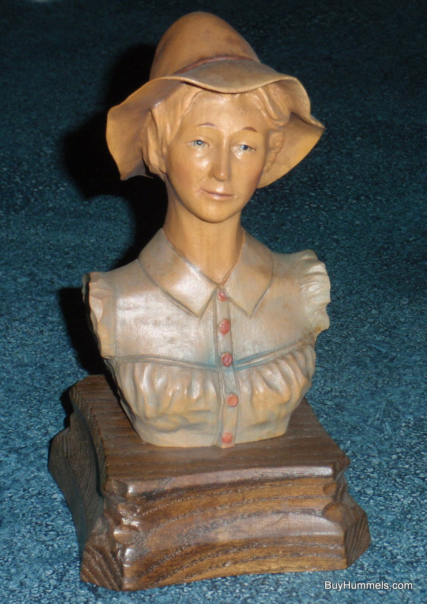 "Pioneer Woman" ANRI Italy Wood Carving Figure - RARE Limited Edition Gift!