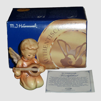 Goebel Hummel Hush A Bye Figurine 718/B Helmut Fischer Angel Playing Lute Danbury Mint Exclusive TMK8 New In Box Vintage Germany Porcelain
