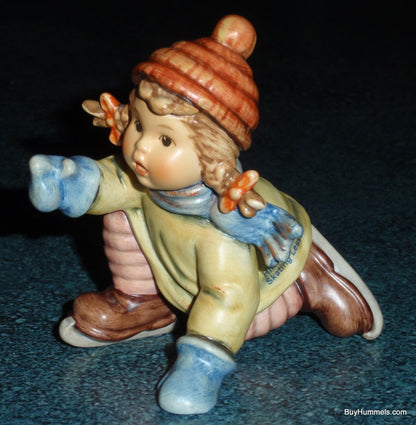 "Skating Lesson" Goebel Hummel Figurine #2058/A - Little Girl Learning To Skate!