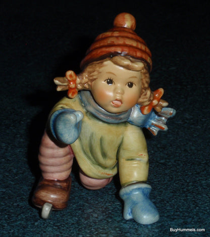 "Skating Lesson" Goebel Hummel Figurine #2058/A - Little Girl Learning To Skate!