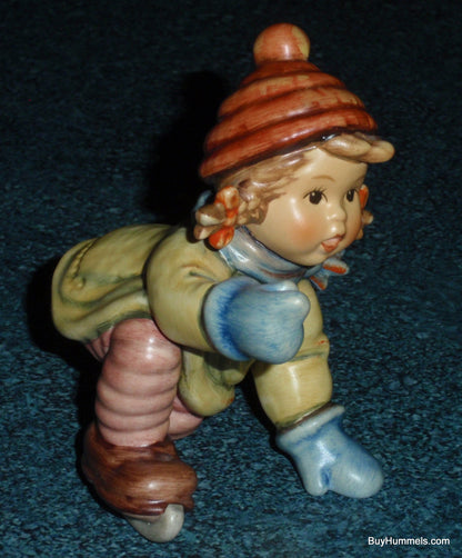 "Skating Lesson" Goebel Hummel Figurine #2058/A - Little Girl Learning To Skate!