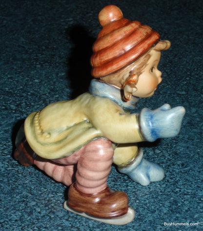 "Skating Lesson" Goebel Hummel Figurine #2058/A - Little Girl Learning To Skate!