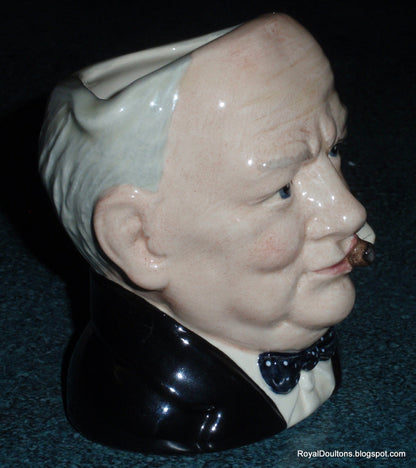 "Winston Churchill" Royal Doulton Character Toby Jug D6934 - V Day (4")