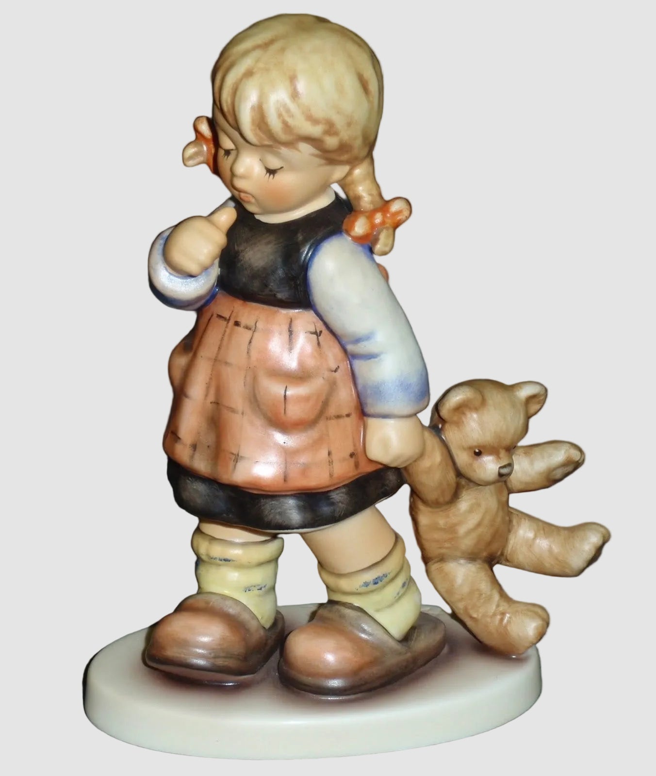 "Me And My Shadow" Goebel Hummel Figurine #2164 - Girl & Bear (6")