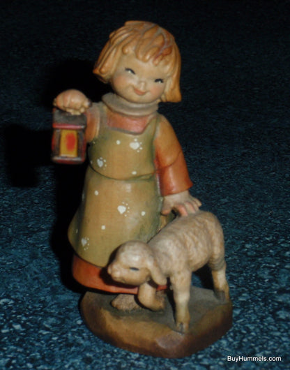 "Leading The Way" Anri Italy Wood Carving Ferrandiz 3" Tall Shepherd With Sheep!