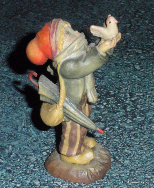 3" Anri Hand Carved Wooden Figurine "Freedom Bound" Boy Releasing Bird - GIFT!