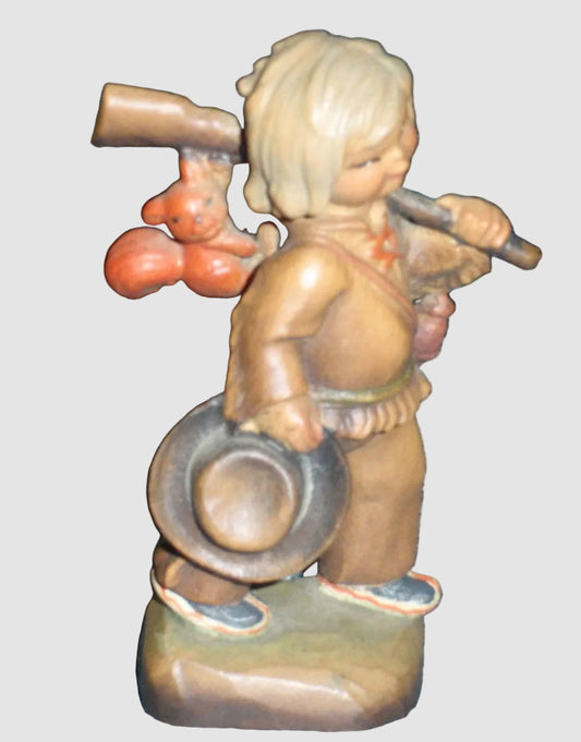 Ferrandiz Anri "Tracker" Hand Carved Wood Figurine Made In Italy 3" Tall - GIFT