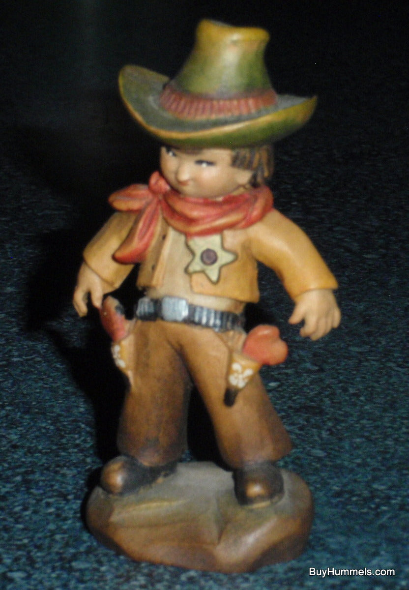 ANRI FERRANDIZ 3" COWBOY WOOD CARVED FIGURINE MADE IN ITALY - FATHER'S DAY GIFT!