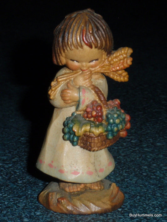 3" Anri Italian Woodcarving Figurine Statue "The Harvest Girl" Juan Ferrandiz