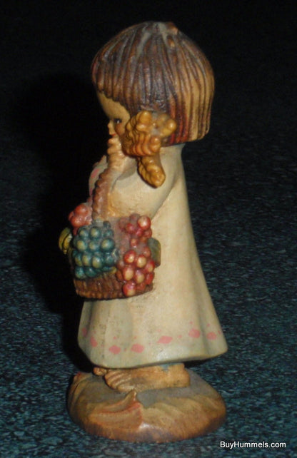 3" Anri Italian Woodcarving Figurine Statue "The Harvest Girl" Juan Ferrandiz