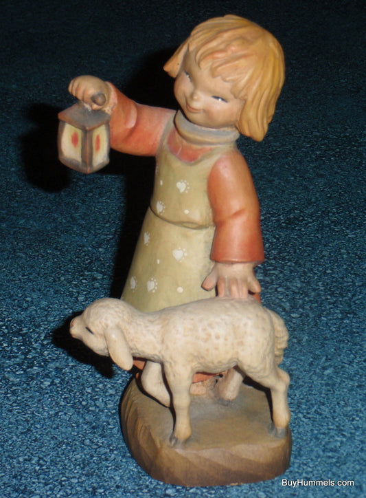 "Leading The Way" Anri Italy Wood Carving Ferrandiz 6" Tall Shepherd With Lamb!