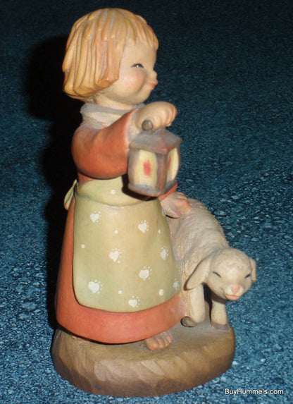 "Leading The Way" Anri Italy Wood Carving Ferrandiz 6" Tall Shepherd With Lamb!