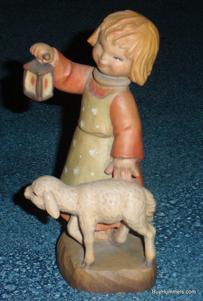 "Leading The Way" Anri Italy Wood Carving Ferrandiz 6" Tall Shepherd With Lamb!