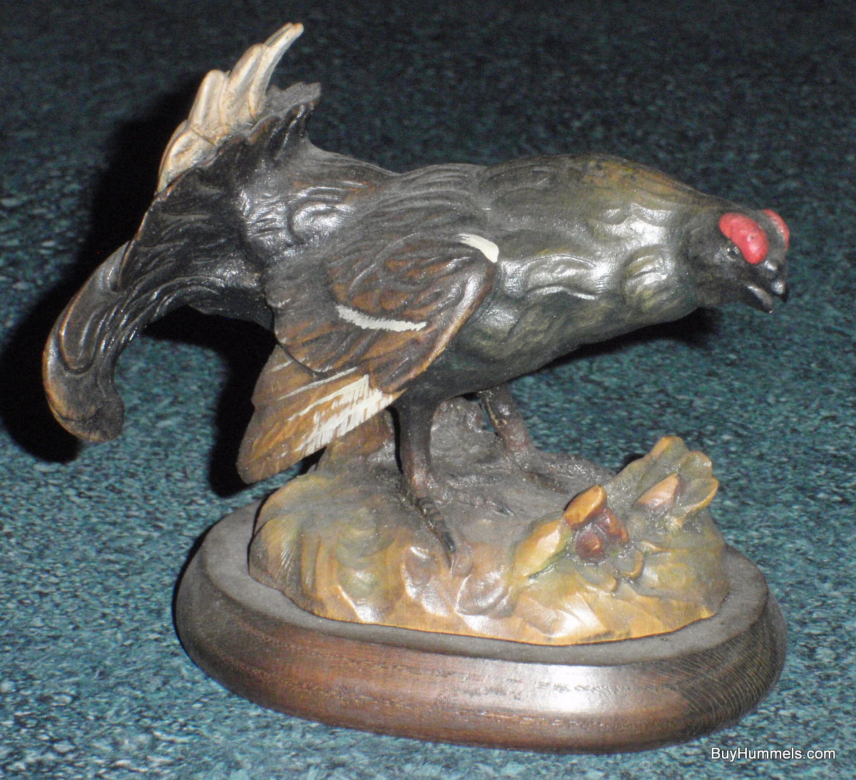 Black Grouse Anri Italy Wood Carving Ferrandiz Figurine By GUNTHER GRANGET RARE!