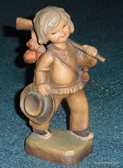 6" Ferrandiz Anri "Tracker" Hand Carved Wood Figurine Italy Hunter Boy - GIFT!