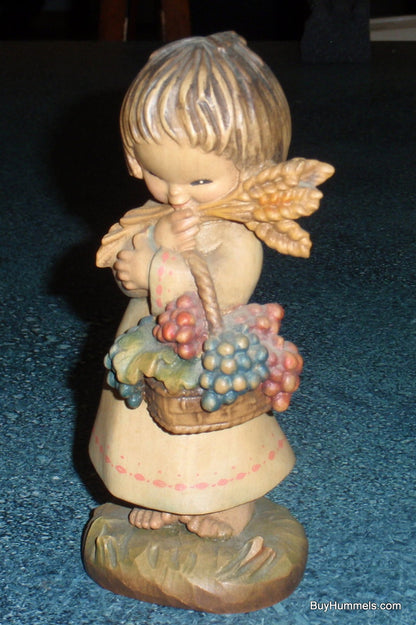 6" Anri Italian Woodcarving Figurine Statue The Harvest Girl Juan Ferrandiz GIFT