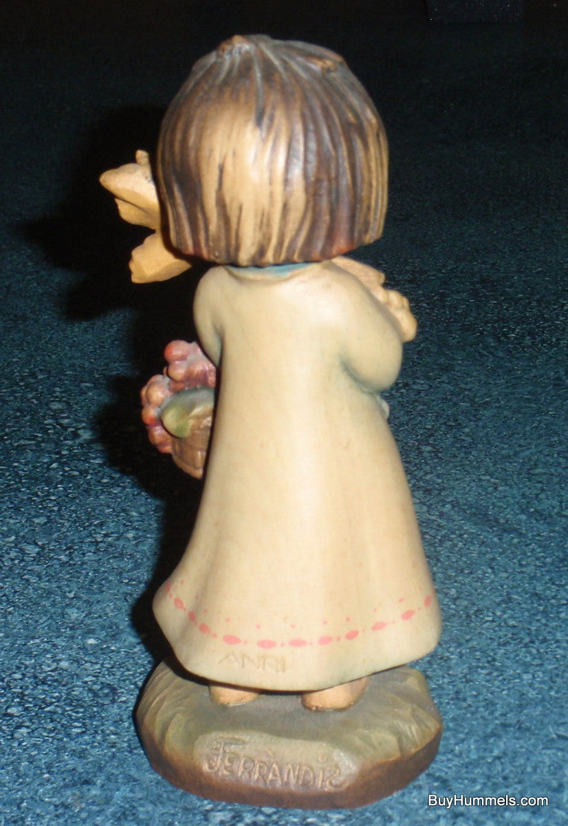 6" Anri Italian Woodcarving Figurine Statue The Harvest Girl Juan Ferrandiz GIFT