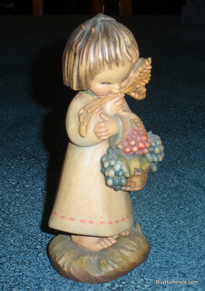 6" Anri Italian Woodcarving Figurine Statue The Harvest Girl Juan Ferrandiz GIFT