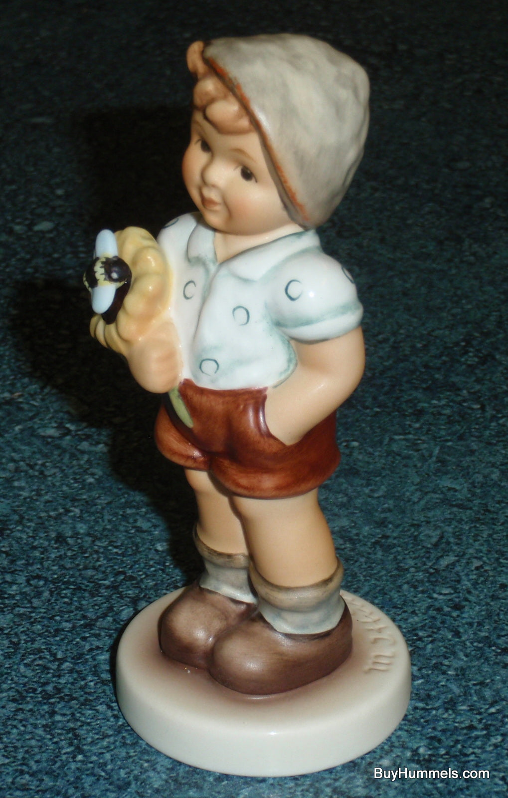 "Honey Bee" #2368 Goebel Hummel Figurine TMK10 - Little Boy With Sunflower And Bumble Bee!