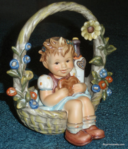 "Basket Of Gifts" #618 Goebel Hummel Figurine TMK10 - Little Girl in Basket!