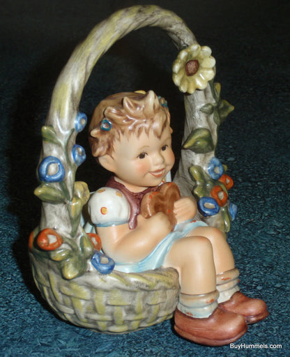 "Basket Of Gifts" #618 Goebel Hummel Figurine TMK10 - Little Girl in Basket!