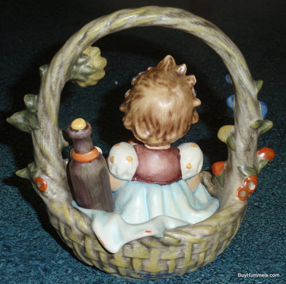 "Basket Of Gifts" #618 Goebel Hummel Figurine TMK10 - Little Girl in Basket!