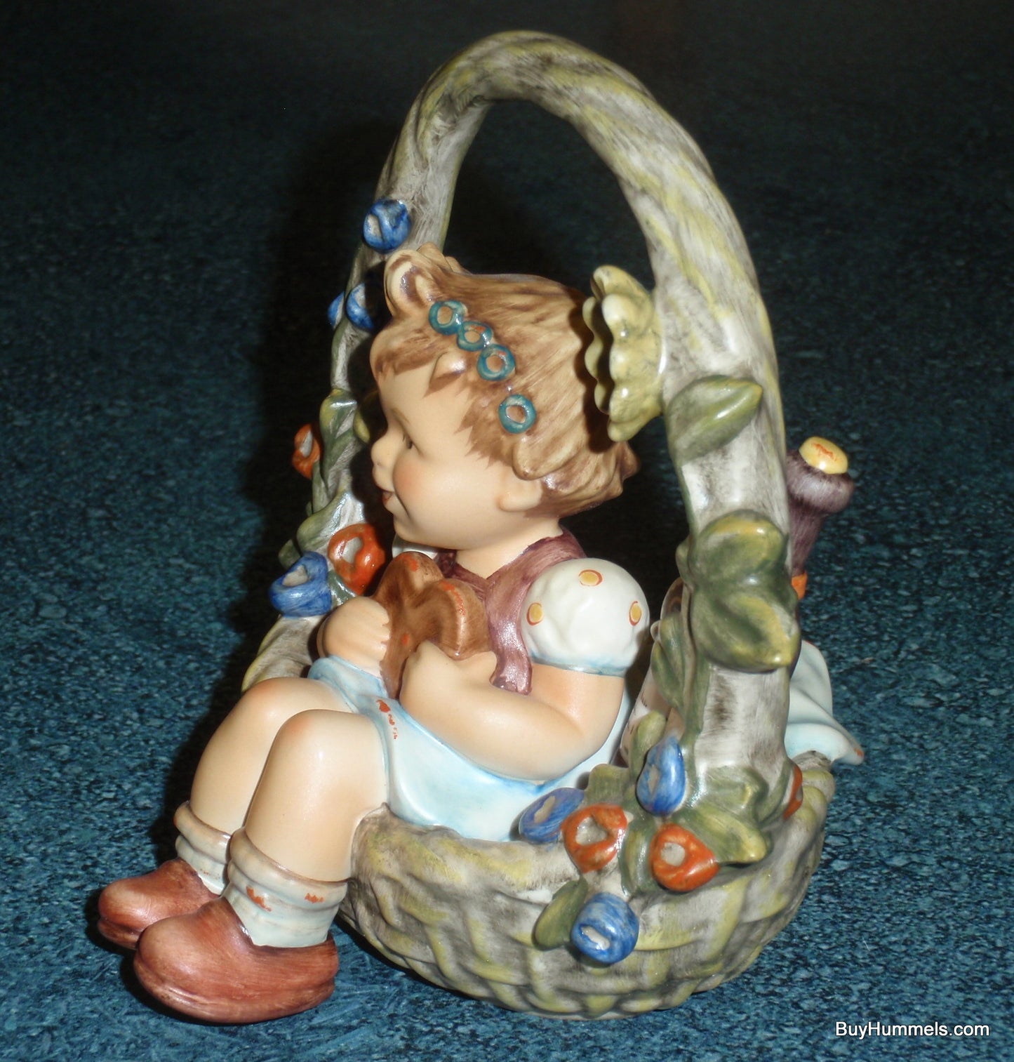 "Basket Of Gifts" #618 Goebel Hummel Figurine TMK10 - Little Girl in Basket!