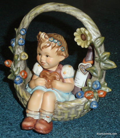 "Basket Of Gifts" #618 Goebel Hummel Figurine TMK10 - Little Girl in Basket!