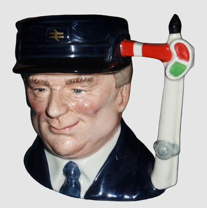 "The Engine Driver" Royal Doulton Character Toby Jug D6823 - Limited Edition (4")