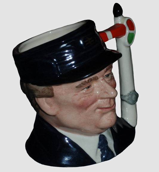 Royal Doulton The Engine Driver Character Toby Jug D6823 Stanley J Taylor Journey Through Britain Series Vintage England Porcelain