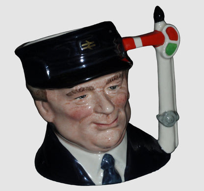 "The Engine Driver" Royal Doulton Character Toby Jug D6823 - Limited Edition (4")