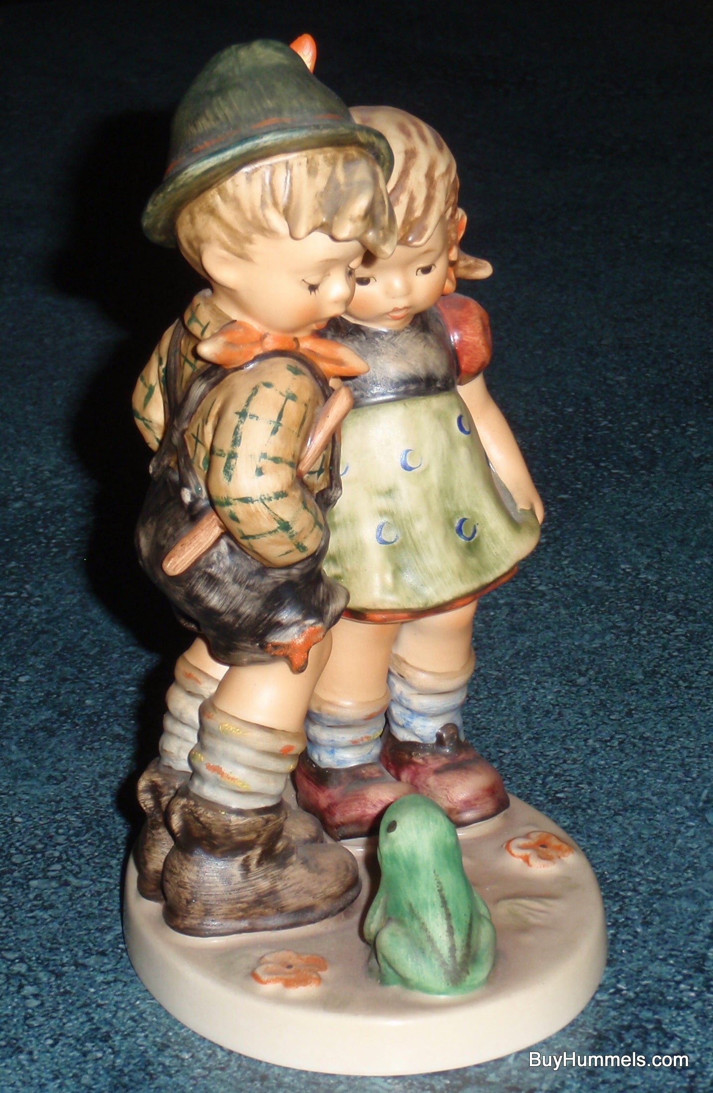 "Timid Little Sister" Hummel Figurine #394 Brother Protecting Sister From Frog!