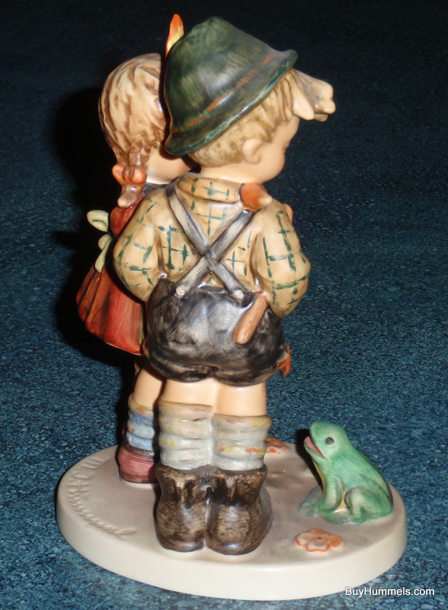 "Timid Little Sister" Hummel Figurine #394 Brother Protecting Sister From Frog!