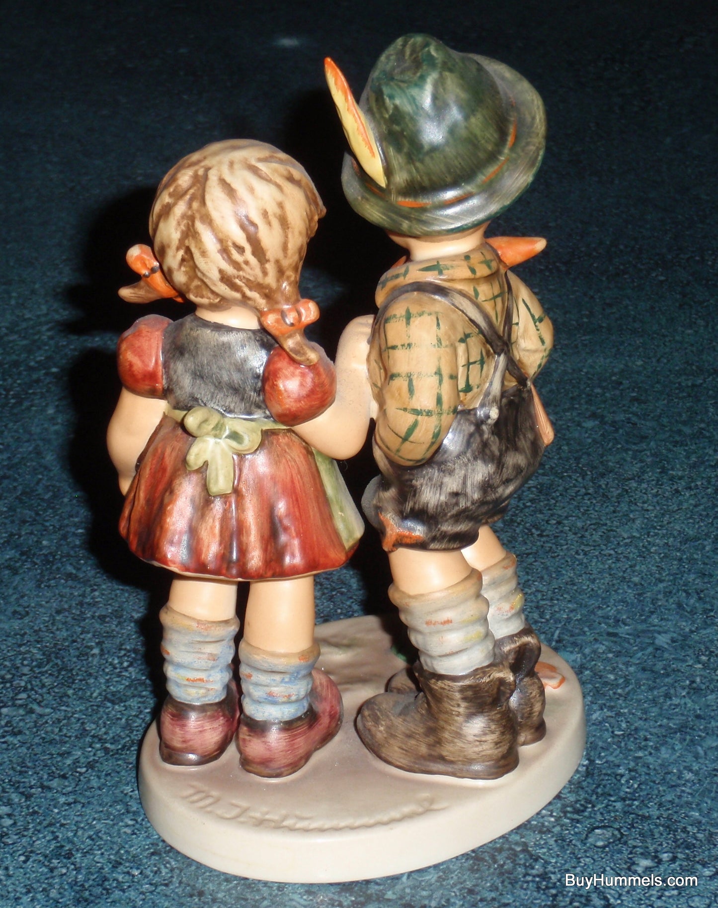 "Timid Little Sister" Hummel Figurine #394 Brother Protecting Sister From Frog!