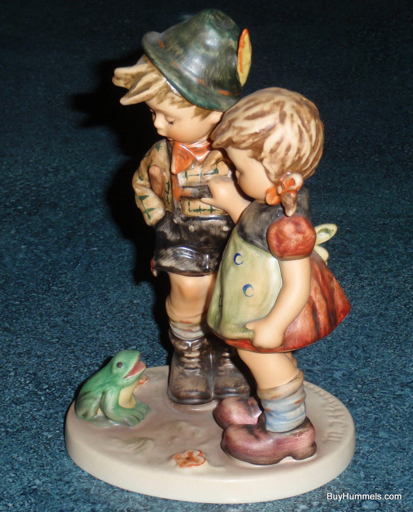 "Timid Little Sister" Hummel Figurine #394 Brother Protecting Sister From Frog!