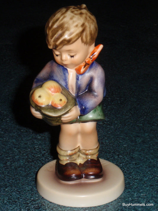 "A Gift From A Friend" Goebel Hummel Figurine #485 TMK7 - LIttle Boy With Apples