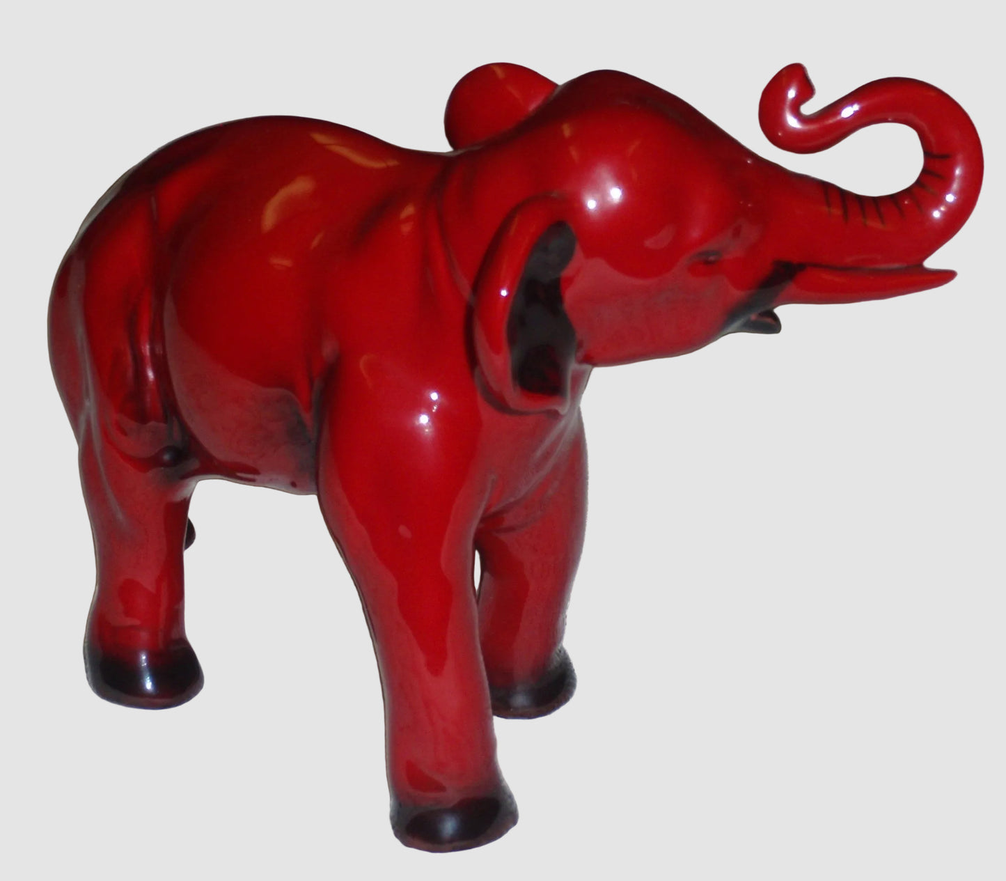 "Elephant" Trunk In Salute Royal Doulton Flambé Figurine HN891A (7.5")