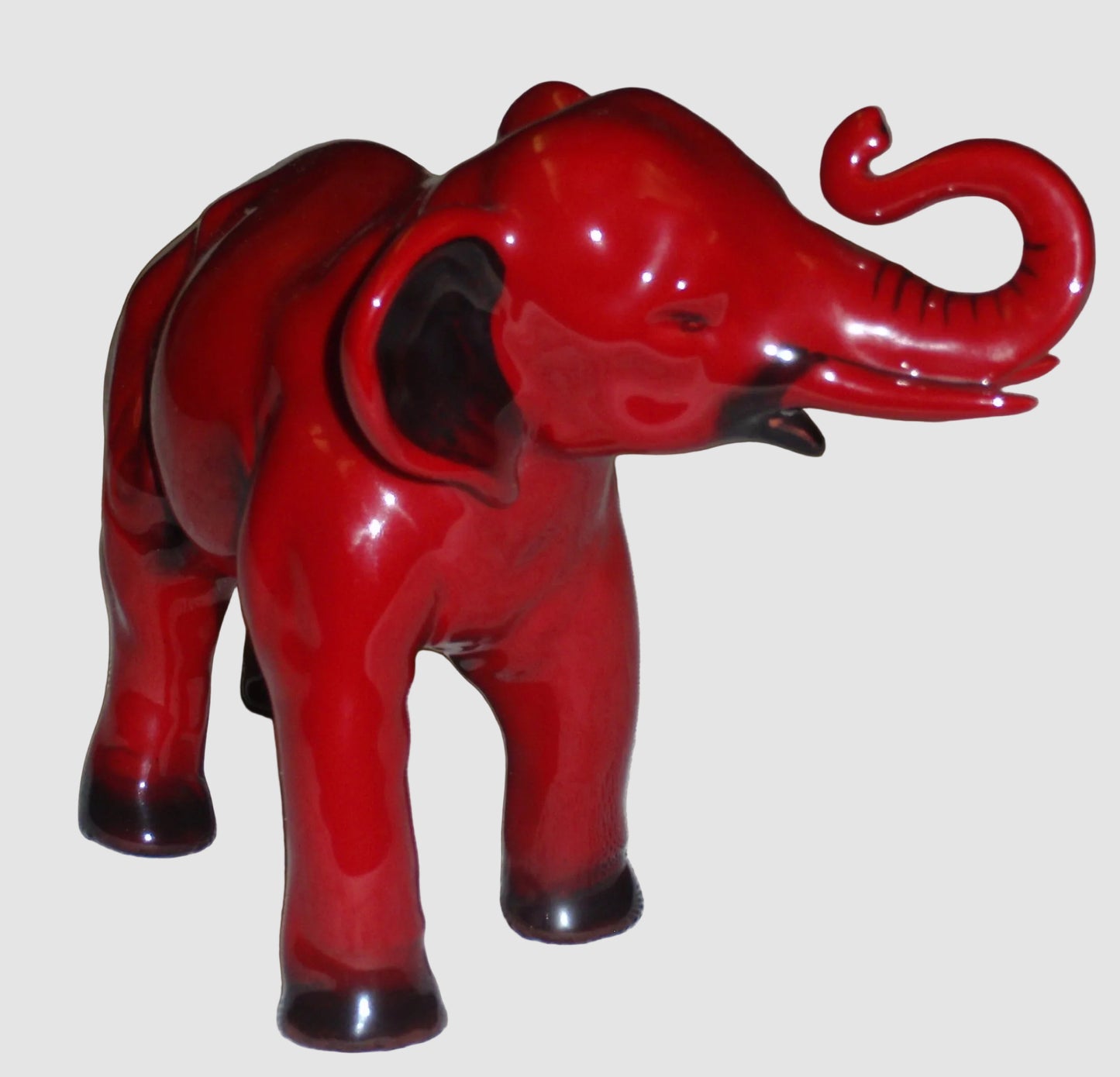 "Elephant" Trunk In Salute Royal Doulton Flambé Figurine HN891A (7.5")