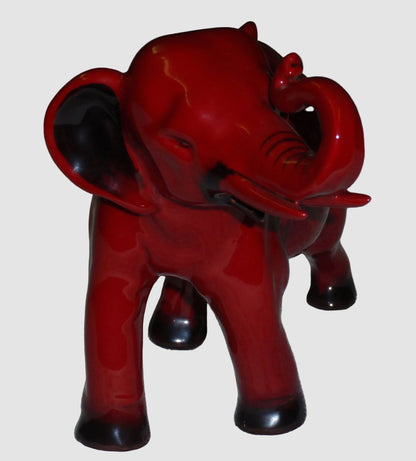 "Elephant" Trunk In Salute Royal Doulton Flambé Figurine HN891A (7.5")