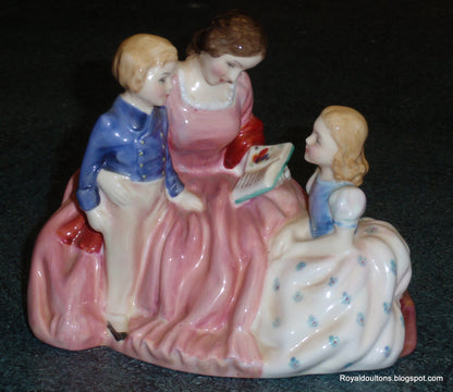 "The Bedtime Story" HN2059 Royal Doulton Figurine Mom Reading To Children - CUTE MOTHER'S DAY GIFT!