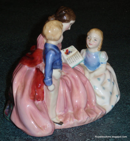 "The Bedtime Story" HN2059 Royal Doulton Figurine Mom Reading To Children - CUTE MOTHER'S DAY GIFT!