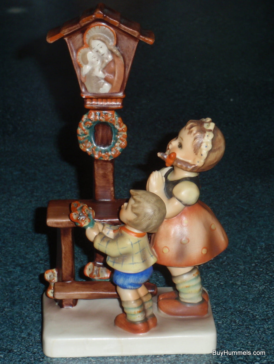 Goebel Hummel "Adoration" Collectible Figurine #23/1 - Two Children Praying At Shrine