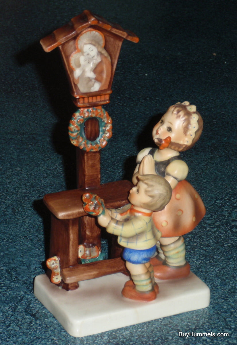 Goebel Hummel "Adoration" Collectible Figurine #23/1 - Two Children Praying At Shrine