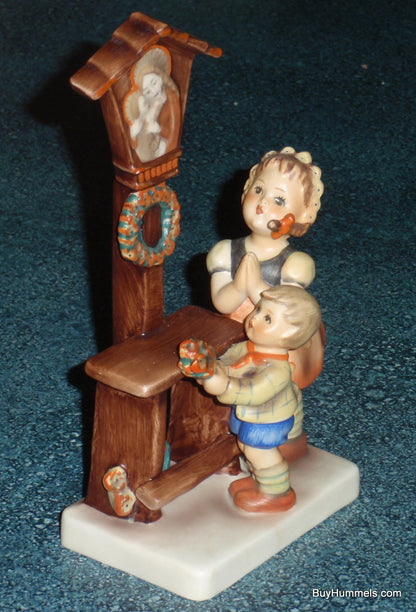 Goebel Hummel "Adoration" Collectible Figurine #23/1 - Two Children Praying At Shrine