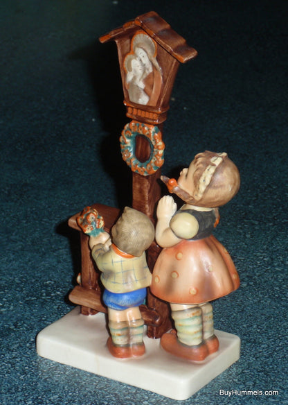 Goebel Hummel "Adoration" Collectible Figurine #23/1 - Two Children Praying At Shrine