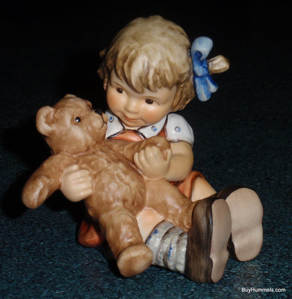 "Teddy Tales" Goebel Hummel Figurine #2155 TMK8 Girl With Teddy Bear