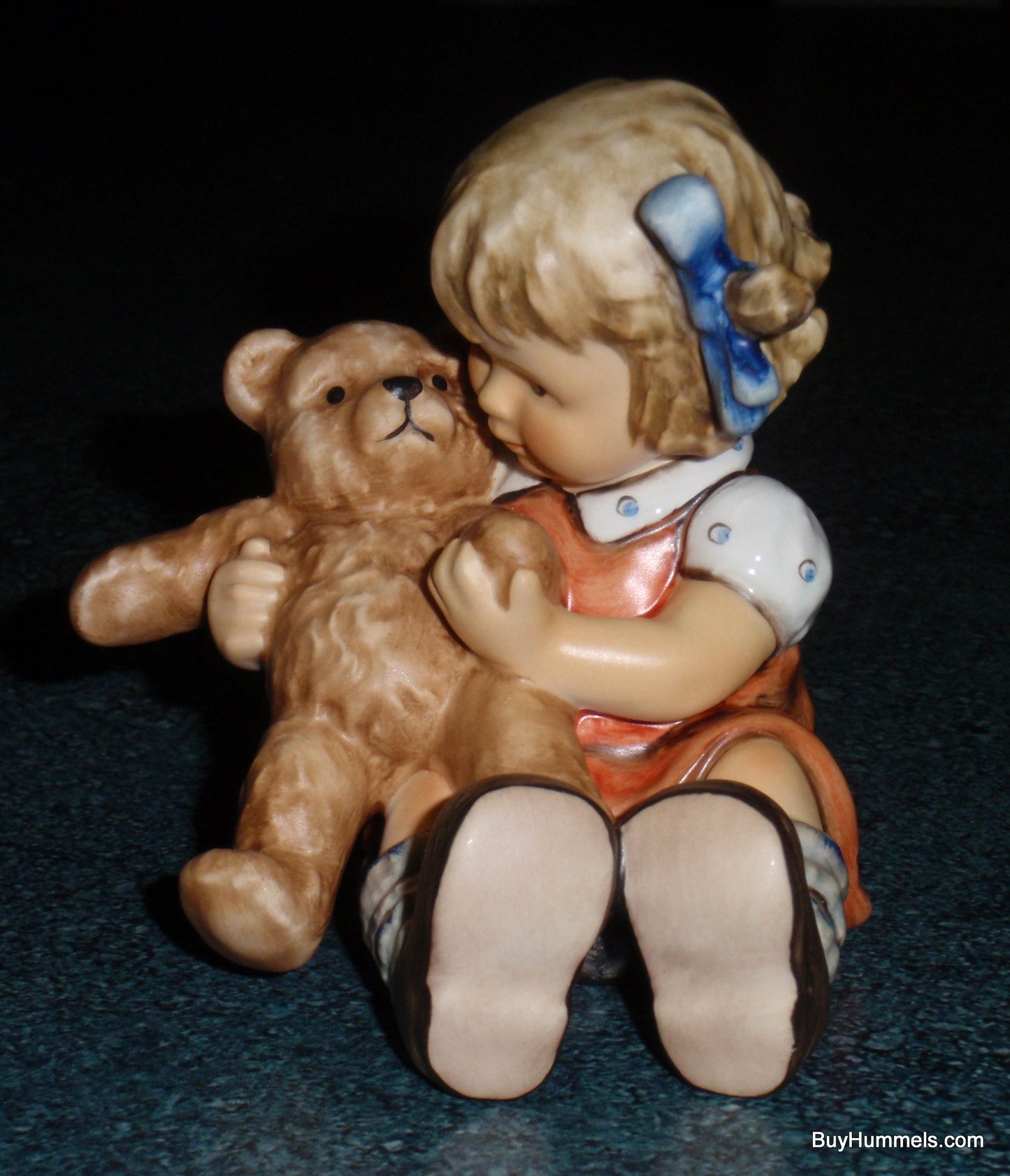 "Teddy Tales" Goebel Hummel Figurine #2155 TMK8 Girl With Teddy Bear